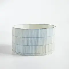 Cylinder by Bodil Manz, circa 2000, Slipcast and transfer-printed porcelain, sold Jun 2022