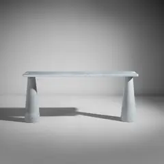 Console table, from the "Eros" series by Angelo Mangiarotti, circa 1971, Carrara marble, sold Jul 2022