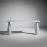 Angelo Mangiarotti, Console table, from the "Eros" series, circa 1971, Carrara marble