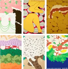 Group of six posters, designed for the annual Herman Miller summer picnics by Stephen Frykholm, 1978-1984, Screenprint in colors, sold Jul 2022
