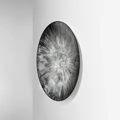 Christophe Gaignon, Mirror, 2016, Oxidized concave mirrored glass, brass