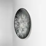 Christophe Gaignon, Mirror, 2016, Oxidized concave mirrored glass, brass