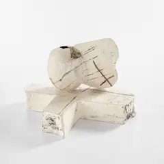 Winged form by Gordon Baldwin, 1983, Earthenware, painted slip, sold Jul 2022