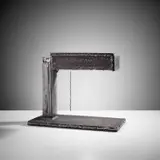 "Lawyer" table lamp by Atelier Van Lieshout, 2011, Patinated steel, offered Jul 2022