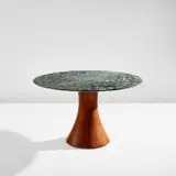 Paolo Buffa, Occasional table, circa 1952, Verdi Alpi marble, walnut