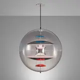 Verner Panton, "VP-Globe" ceiling light, circa 1969, Acrylic, partially-painted and chromium-plated aluminum