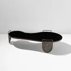Jean Royere, "Flaque" coffee table, circa 1948, Patinated steel, mirrored glass