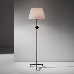 Alberto Giacometti, "Étoile" floor lamp, circa 1936, Patinated bronze, fabric shade