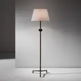 Alberto Giacometti, "Étoile" floor lamp, circa 1936, Patinated bronze, fabric shade