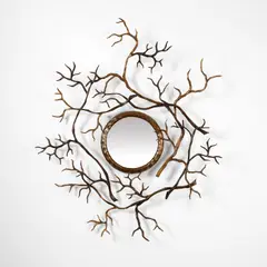 "Branches" mirror, model no. 210 by Hervé van der Straeten, designed 2003, produced 2006, Patinated bronze, mirrored glass, sold Dec 2022