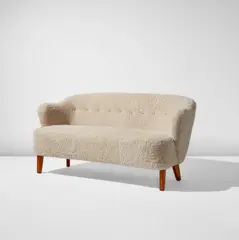 Flemming Lassen, Sofa, circa 1940, Birch, wool upholstery