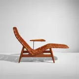 Arne Vodder, Chaise longue with integrated swivel tray