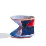 Ron Nagle, "Blue Fun One", 2004, Earthenware, underglaze, glaze, overglaze, epoxy resin