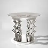 "Murmansk" fruit bowl by Ettore Sottsass, circa 1982, Sterling silver, offered Dec 2022