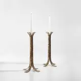 Ingrid Donat, Pair of "Bougeoirs Ekorce Rondelles 03", designed 2018, produced 2021, Polished bronze