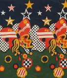 Andrea Branzi, Prototype "La Farfalla di Battista" textile, circa 1967, Screen-printed linen