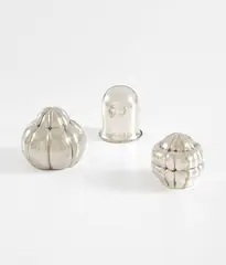 Three bottle stoppers by Josef Hoffmann, circa 1923, Silver, sold Feb 2021