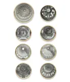 Group of eight plates, from the "Cupole d'Italia" series by Piero Fornasetti, 1964-1979, Transfer-printed porcelain, sold Feb 2021