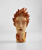 Dina Kuhn, Bust, circa 1925, Glazed earthenware