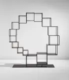 Unique "Ammonite" shelf by Noé Duchaufour-Lawrance, 2012, Patinated steel, enameled steel, offered Feb 2021