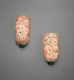 Barovier and Toso, Pair of wall lights, 1950s, Glass with gold leaf inclusions
