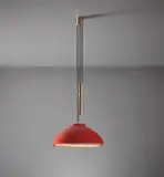 Rare extendable ceiling light by Gino Sarfatti, circa 1959, Painted aluminum, painted steel, nickel-plated metal, sold Jun 2021