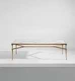 Félix Agostini, Coffee table, circa 1960, Bronze, mirrored glass