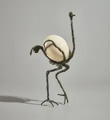 Diego Giacometti, "L'Autruche", designed circa 1977, cast before 1985, Patinated bronze