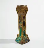 Zsolnay, Tall vase, 1898-1900, Iridescent glazed ceramic