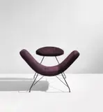 Martin Eisler, “Reversível” armchair, circa 1956, Painted steel, fabric upholstery