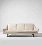 Paul McCobb, Sofa, circa 1956, Painted wood, leather upholstery
