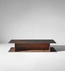 Bernar Venet, Coffee table, designed 1969, produced 1999, Torch-cut and waxed steel