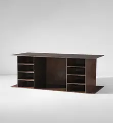Bernar Venet, Desk, 1990, Torch-cut and waxed steel