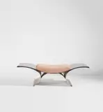 Maria Pergay, "Pouf Vague" (Wave) bench