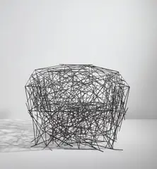 Fernando Campana and Humberto Campana, "Black Iron Chair", 2004, Stainless steel rods with epoxy paint finish