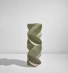 John Mason, "Vertical Torque, Smoky Green", 2002, Glazed stoneware