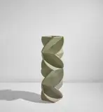 John Mason, "Vertical Torque, Smoky Green", 2002, Glazed stoneware