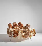 "Cake Stool" by Fernando Campana and Humberto Campana, 2008, Stuffed toy animals, canvas, stainless steel, sold Jul 2021