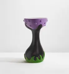 Mattia Bonetti, "Flower 3" side table, 2006, Painted fiberglass, glass