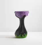 Mattia Bonetti, "Flower 3" side table, 2006, Painted fiberglass, glass