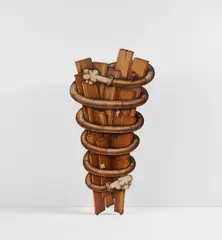 John Cederquist, Chest of drawers, circa 2001, Birch plywood, aniline dyes, epoxy resin
