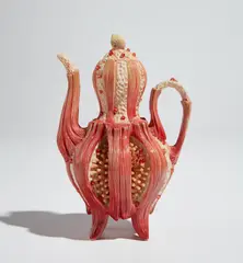 Bonnie Seeman, Teapot, 2006, Glazed porcelain, glass