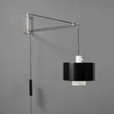 Stilnovo, Adjustable wall light, model no. 2061, circa 1955, Painted aluminum, nickel, painted steel