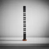 Serge Mouille, "Grand Totem" floor lamp, circa 1962, Painted steel, painted aluminum, walnut
