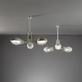 Pair of ceiling lights, model no. 2043 by Franco Albini and Franca Helg, circa 1964, Painted metal, partially-painted glass, sold Dec 2021