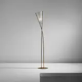 Max Ingrand, Floor lamp, model no. 1819, circa 1958, Brass, glass