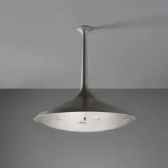 Ceiling light, model no. 2054 by Max Ingrand, circa 1960, Glass, nickel-plated brass, sold Jul 2020