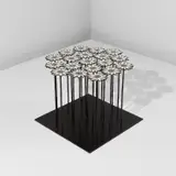 Hubert Le Gall, "Edelweiss" side table, designed 2007, executed 2013, Patinated bronze, resin