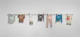 Set of seven wall lights, from Il Cestello restaurant, Florence, Italy by Gaetano Pesce, circa 2003, Resin-coated fabric, stainless steel, steel, sold Jul 2020