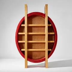 Bookcase by Wendell Castle, 2006, Maple, avodire-veneered wood, polyester, acrylic paint, nitrocellulose lacquer, offered Jul 2020